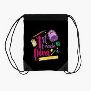 1St Grade Diva First Day Of School Girl Clothes Gift Drawstring Bag DSB278 2