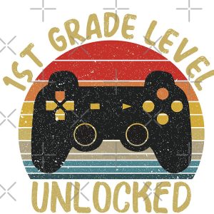 1St Grade Level Unlocked Back To School Video Game Kids First Day Of School Gifts Funny Retro Vintage Gamers Boys Girls Drawstring Bag DSB961 1