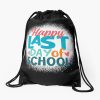 2023 Happy Last Day Of School Autographs Rianbow Leopard Happy Last Day Of School Happy Last Day Of School Graduation Day Drawstring Bag DSB453