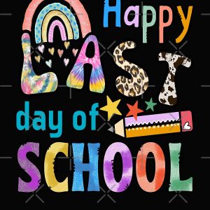 2023 Happy Last Day Of School Autographs Rianbow Leopard Happy Last Day Of School Happy Last Day Of School Graduation Day Drawstring Bag DSB627 1