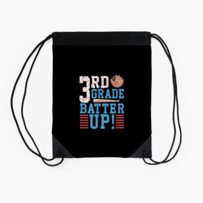 3Rd Grade Back To School 3Rd Grade Batter Up Baseball Drawstring Bag DSB478 2