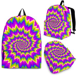 Abstract Spiral Moving Optical Illusion Back To School Backpack BP306