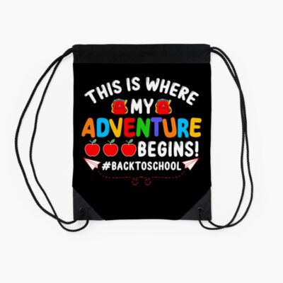 Advanture Begins Back To School Gift Students Boys Girls Drawstring Bag DSB1093 2 Advanture Begins Back To School Gift Students Boys Girls Drawstring Bag DSB1093 2