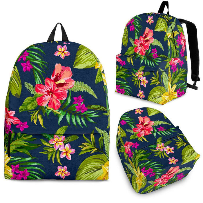 Aloha Hawaiian Flowers Pattern Print Back To School Backpack BP549