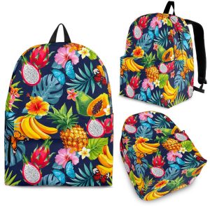 Aloha Tropical Fruits Pattern Print Back To School Backpack BP542