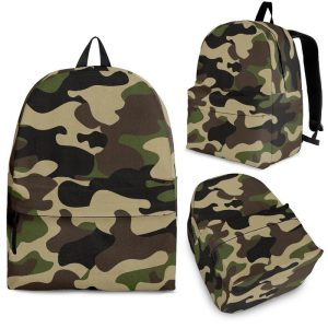 Army Green Camouflage Print Back To School Backpack BP394