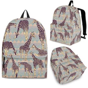 Aztec Giraffe Pattern Print Back To School Backpack BP109