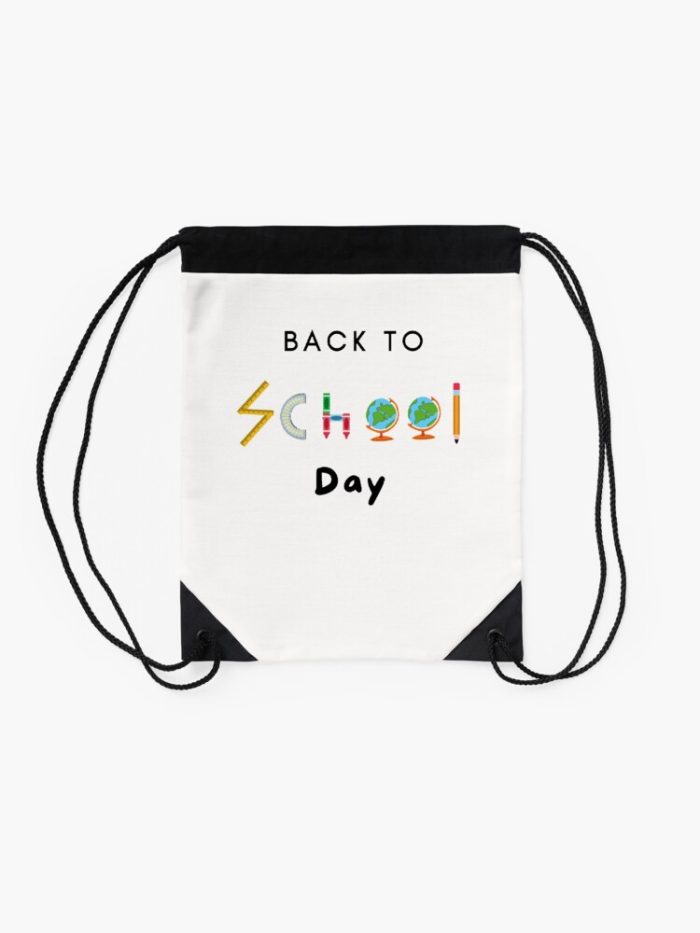 Back To School Day Funny And Cute S Quotes Drawstring Bag DSB013 2
