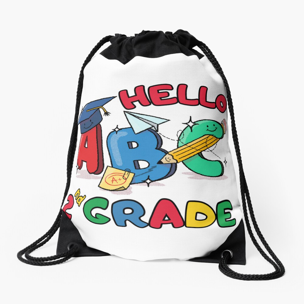 Back To School Day Hello 2Nd Grade Drawstring Bag DSB113