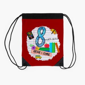 Back To School First Day Of Eighth Grade Drawstring Bag DSB204 2