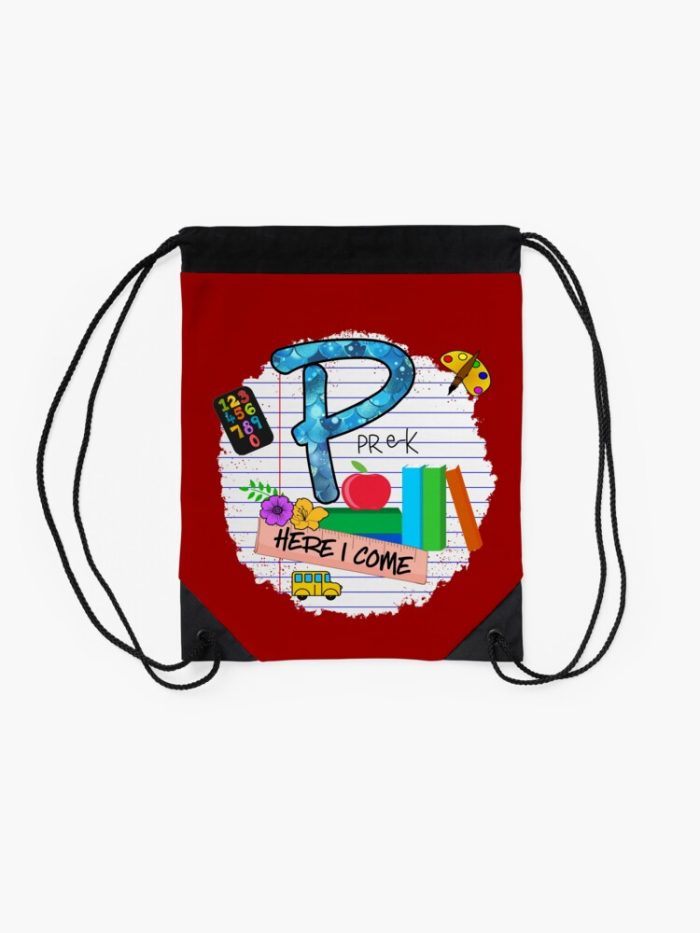 Back To School First Day Of Pre K Drawstring Bag DSB457 2