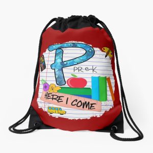 Back To School First Day Of Pre K Drawstring Bag DSB457