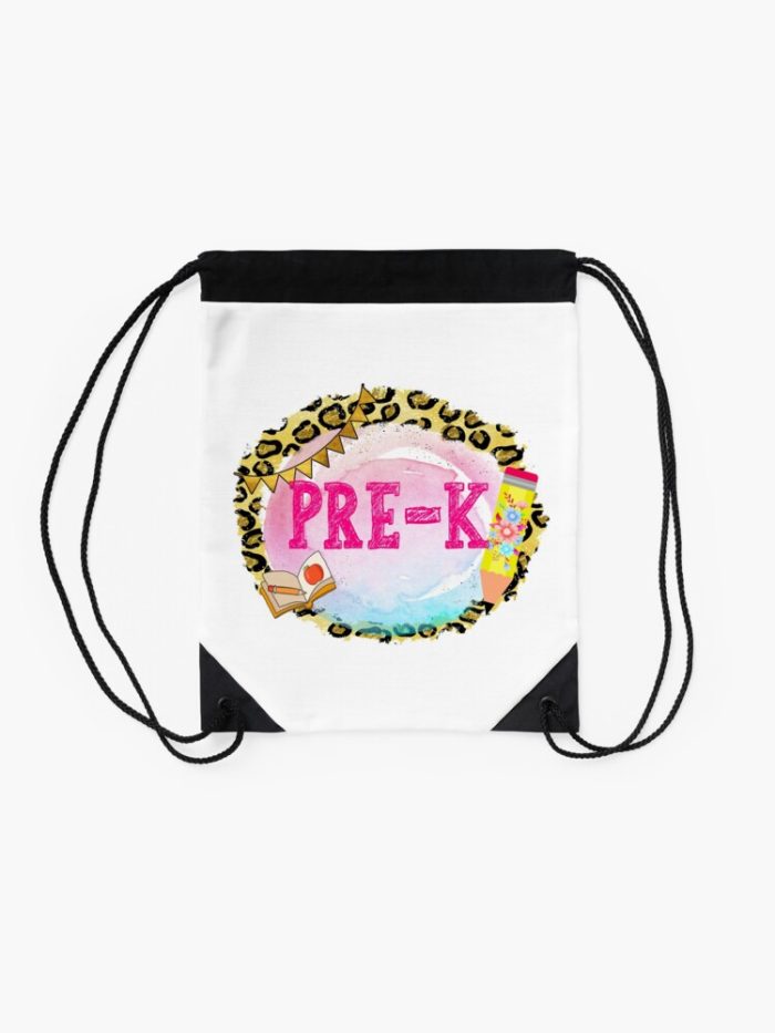 Back To School First Day Of Pre K Drawstring Bag DSB458 2