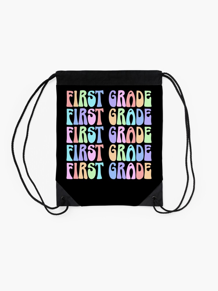 Back-To-School-First-Grade-Vibes-First-Day-Teacher-Students-Drawstring-Bag-DSB1078-2 Back To School First Grade Vibes First Day Teacher Students Drawstring Bag DSB1078 2