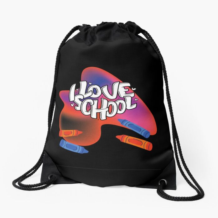 Back To School I Love School Drawstring Bag DSB1380