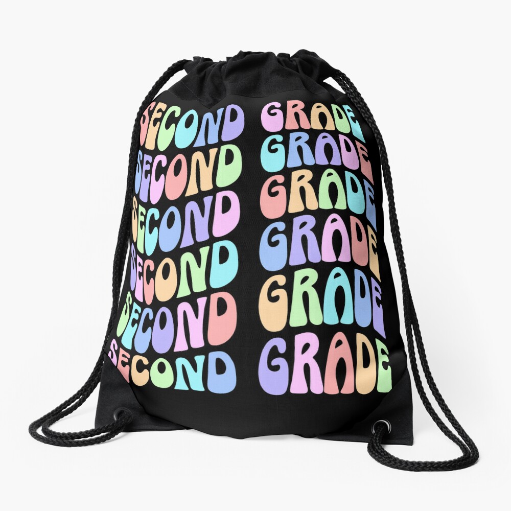 Homepage 21 Back To School Second Grade Vibes First Day Teacher Students Drawstring Bag DSB1237