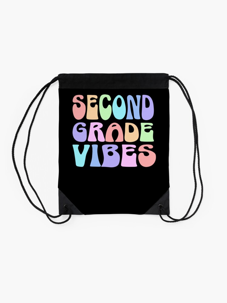 Back-To-School-Second-Grade-Vibes-First-Day-Teacher-Students-Drawstring-Bag-DSB1298-2 Back To School Second Grade Vibes First Day Teacher Students Drawstring Bag DSB1298 2