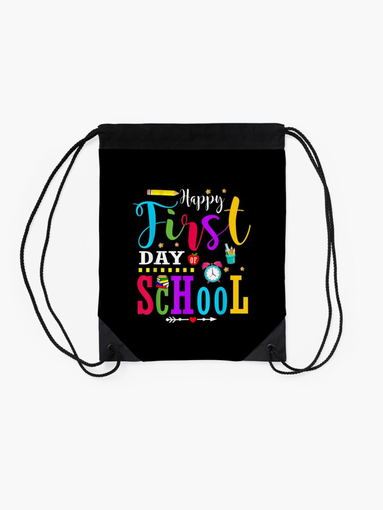 Back-To-School-Teacher-Student-Happy-First-Day-Of-School-Drawstring-Bag-DSB337-2 Back To School Teacher Student Happy First Day Of School Drawstring Bag DSB337 2