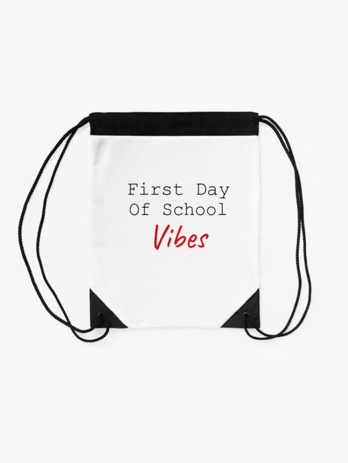 Back To School Vibes Happy First Day Of School Drawstring Bag DSB1233 2