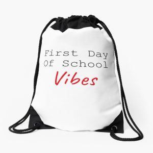 Back To School Vibes Happy First Day Of School Drawstring Bag DSB1233