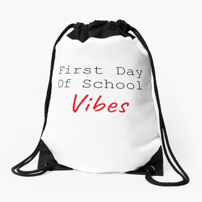 Back To School Vibes Happy First Day Of School Drawstring Bag DSB1233