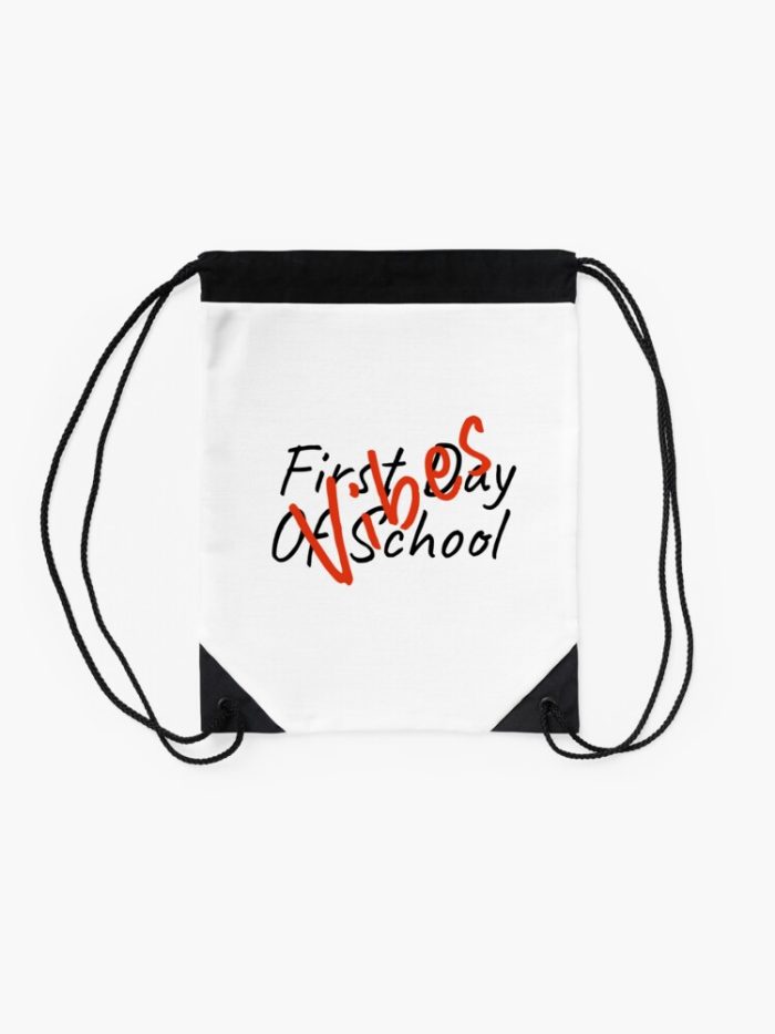 Back To School Vibes Happy First Day Of School Drawstring Bag DSB1246 2