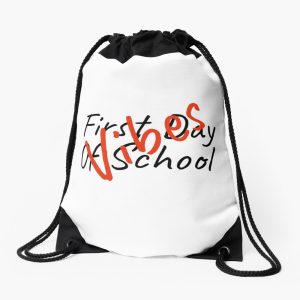 Back To School Vibes Happy First Day Of School Drawstring Bag DSB1246