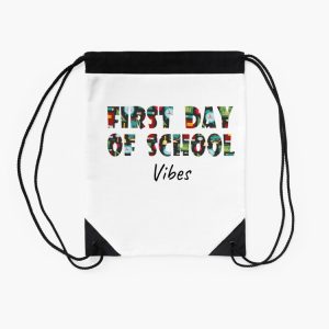 Back To School Vibes Happy First Day Of School Drawstring Bag DSB1248 2