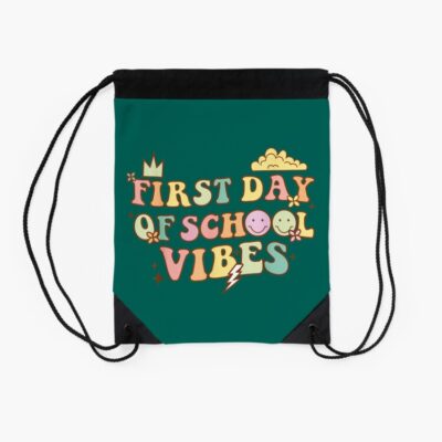 Back To School Vibes Happy First Day Of School For Teachers Drawstring Bag DSB436 2 Back To School Vibes Happy First Day Of School For Teachers Drawstring Bag DSB436 2