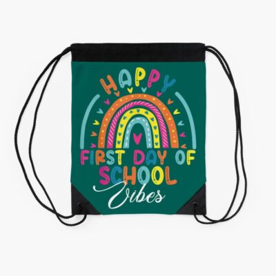 Back To School Vibes Happy First Day Of School For Teachers Drawstring Bag DSB437 2 Back To School Vibes Happy First Day Of School For Teachers Drawstring Bag DSB437 2