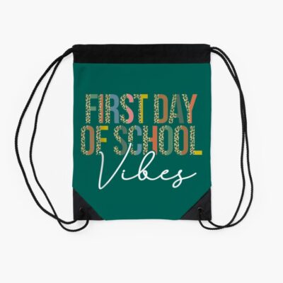 Back To School Vibes Happy First Day Of School For Teachers Drawstring Bag DSB454 2 Back To School Vibes Happy First Day Of School For Teachers Drawstring Bag DSB454 2