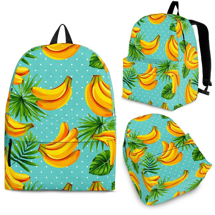 Banana Palm Leaf Pattern Print Back To School Backpack BP537