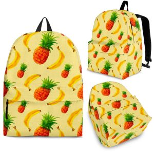 Banana Pineapple Pattern Print Back To School Backpack BP536