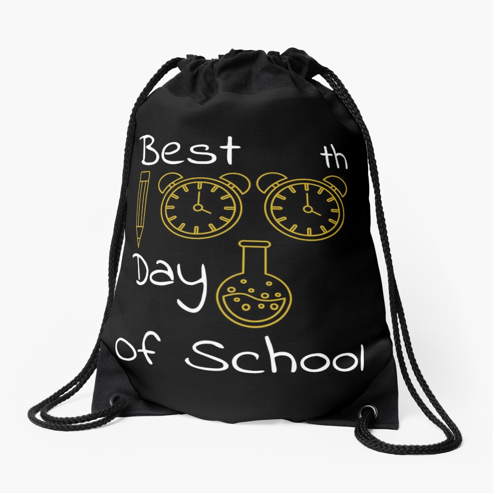 Best-100Th-Day-Of-School-Drawstring-Bag-DSB1289 Best 100Th Day Of School Drawstring Bag DSB1289