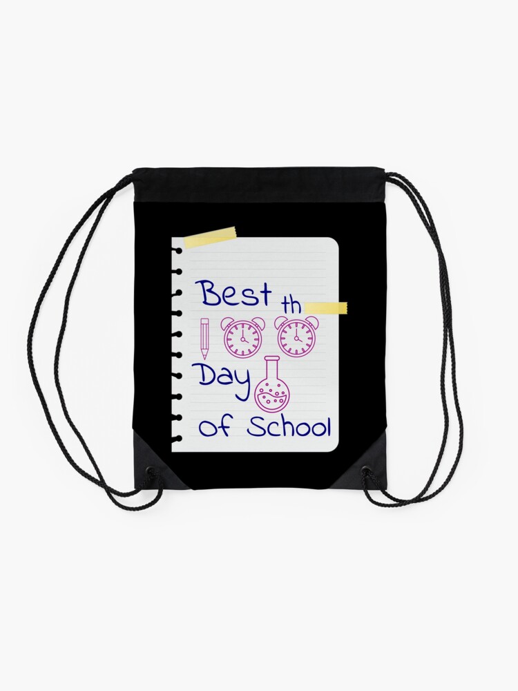 Best-100Th-Of-School-Drawstring-Bag-DSB1207-2 Best 100Th Of School Drawstring Bag DSB1207 2