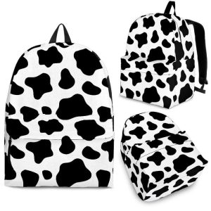 Black And White Cow Print Back To School Backpack BP106