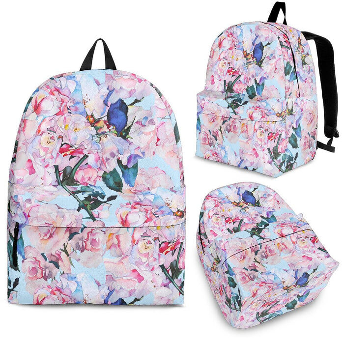 Blossom Floral Flower Pattern Print Back To School Backpack BP500
