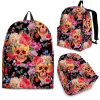 Blossom Peony Skull Pattern Print Back To School Backpack BP498