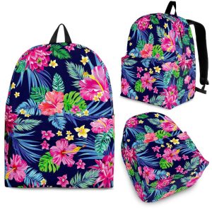 Blossom Tropical Flower Pattern Print Back To School Backpack BP497