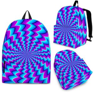 Blue Dizzy Moving Optical Illusion Back To School Backpack BP488