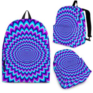 Blue Expansion Moving Optical Illusion Back To School Backpack BP487