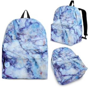 Blue Marble Print Back To School Backpack BP133