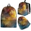 Blue Orange Stardust Galaxy Space Print Back To School Backpack BP480