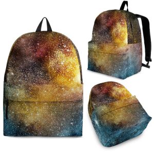 Blue Orange Stardust Galaxy Space Print Back To School Backpack BP480