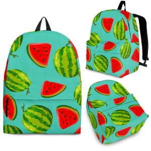 Blue Summer Watermelon Pattern Print Back To School Backpack BP471