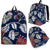 Blue Vintage Bohemian Floral Print Back To School Backpack BP414