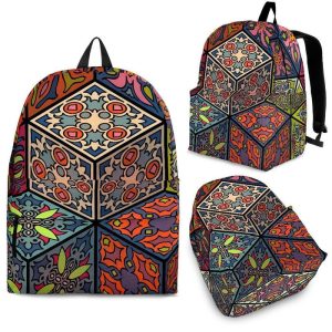 Bohemian Indian Box Pattern Print Back To School Backpack BP419