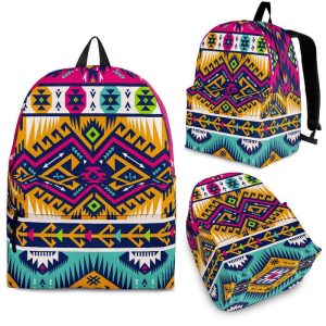 Bright Colors Aztec Pattern Print Back To School Backpack BP439