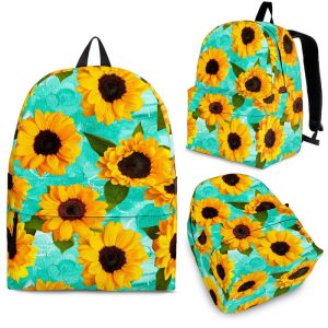 Bright Sunflower Pattern Print Back To School Backpack BP460