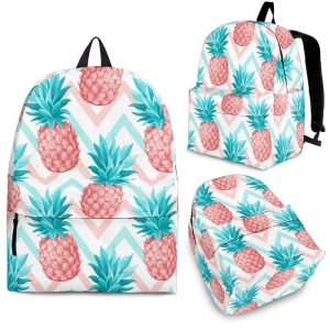 Bright Zig Zag Pineapple Pattern Print Back To School Backpack BP459